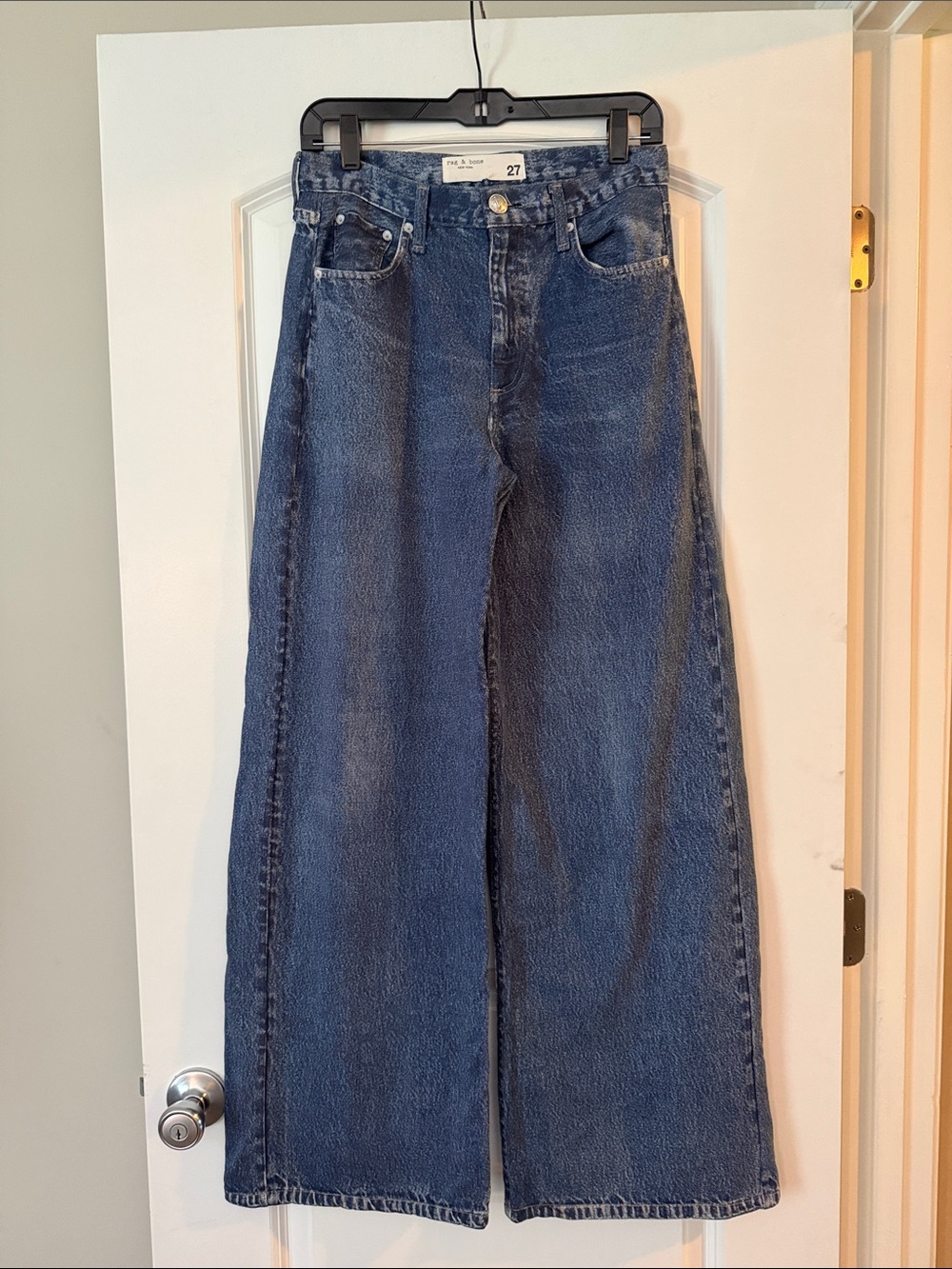 rag & bone Wide-Leg Jeans in Indigo Blue